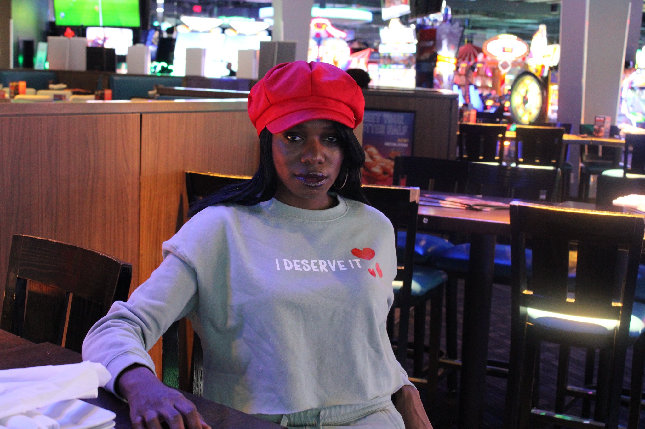 “Deserve It” Cropped Sweatshirt